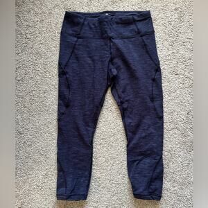 Yogalicious Heathered Navy 7/8 Leggings